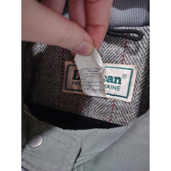 VTG 80s LL Bean Parka Jacket Mens XL Green Wool Lined Stadium Long Overcoat USA - Picture 4 of 9